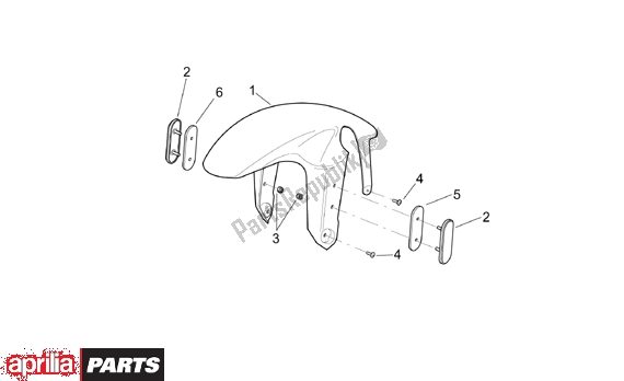 Tutte le parti per il Front Body Front Mudguard del Aprilia RSV Mille 390 1000 2001 - 2002