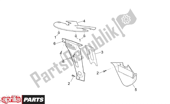 All parts for the Front Body Lockups of the Aprilia RSV Mille 390 1000 2001 - 2002