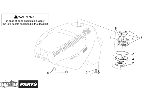 Alle Teile für das Fuel Tank Ii des Aprilia RSV Mille 390 1000 2001 - 2002