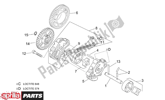 Toutes les pièces pour le Oil Pump du Aprilia RSV Mille 390 1000 2001 - 2002