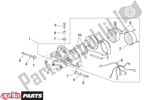 Wszystkie części do Taillight Aprilia RSV Mille 390 1000 2001 - 2002