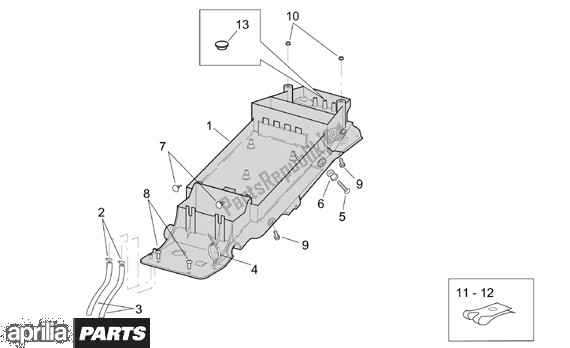 Tutte le parti per il Undersaddle del Aprilia RSV Mille 390 1000 2001 - 2002