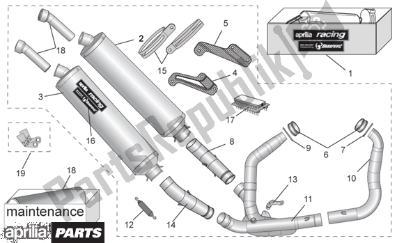 Alle onderdelen voor de Acc Performance Parts I van de Aprilia RSV Mille 396 1000 2003