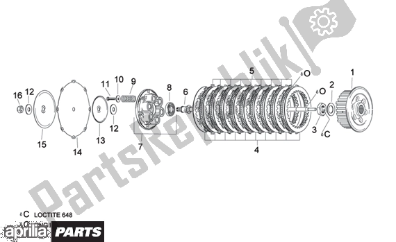 Toutes les pièces pour le Clutch I du Aprilia RSV Mille 396 1000 2003