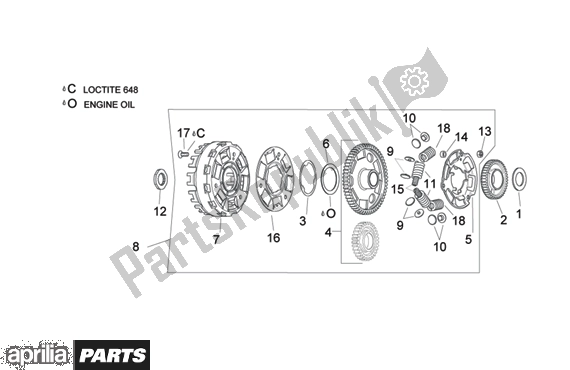 Toutes les pièces pour le Clutch Ii du Aprilia RSV Mille 396 1000 2003