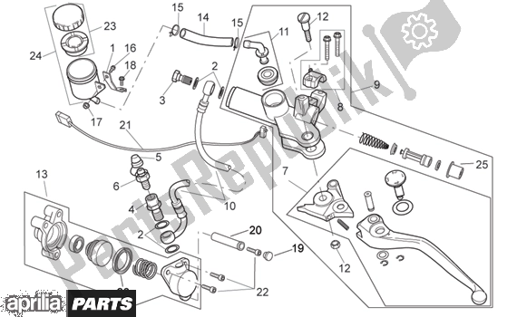 Alle Teile für das Clutch Pump des Aprilia RSV Mille 396 1000 2003