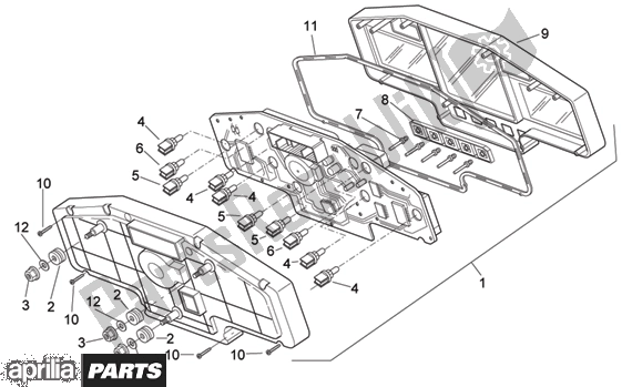 Tutte le parti per il Pannello Di Controllo del Aprilia RSV Mille 396 1000 2003