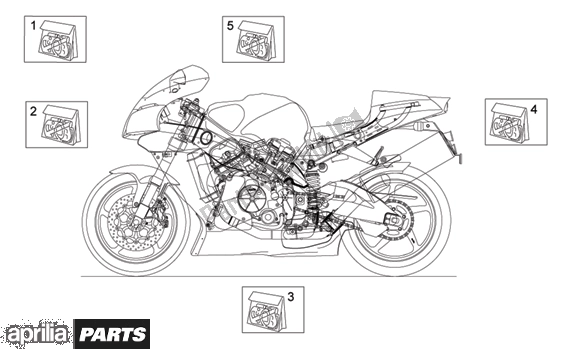 All parts for the Decal of the Aprilia RSV Mille 396 1000 2003