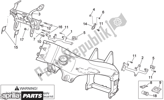 All parts for the Frame Ii of the Aprilia RSV Mille 396 1000 2003