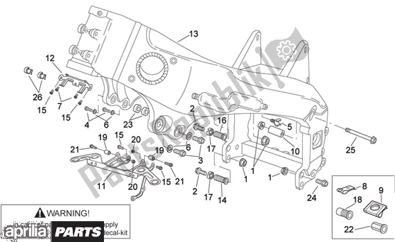 Alle onderdelen voor de Frame Iii van de Aprilia RSV Mille 396 1000 2003