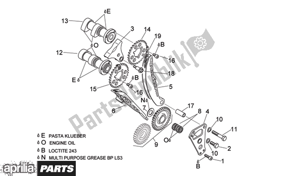 Wszystkie części do Front Cylinder Timing System Aprilia RSV Mille 396 1000 2003