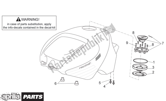 Tutte le parti per il Fuel Tank Ii del Aprilia RSV Mille 396 1000 2003