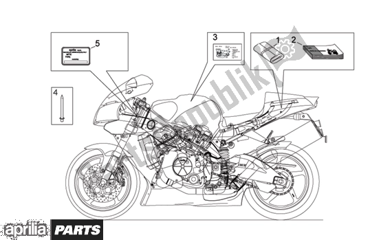 All parts for the Plate Set And Handbooks of the Aprilia RSV Mille 396 1000 2003