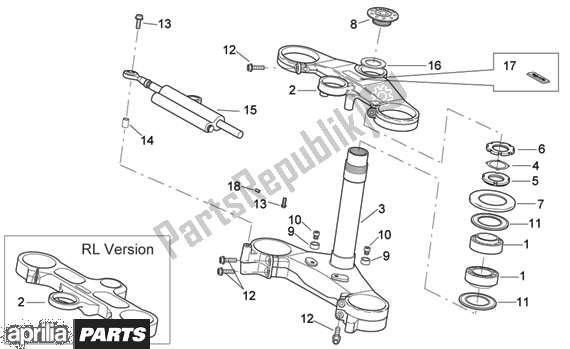 Todas las partes para Steering de Aprilia RSV Mille 396 1000 2003