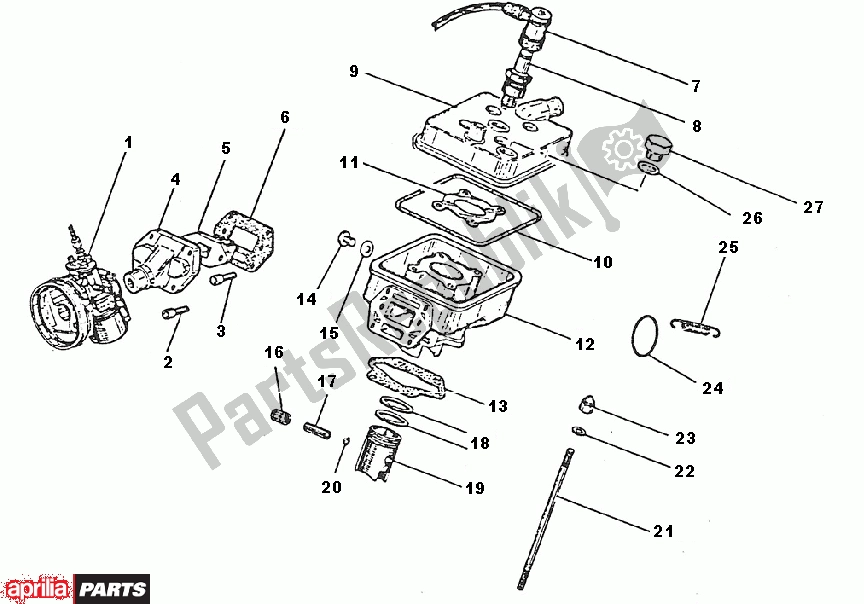 Alle onderdelen voor de Minarelli Rv Cilinder 101 van de Aprilia RV3/4 700 50 1986 - 1992