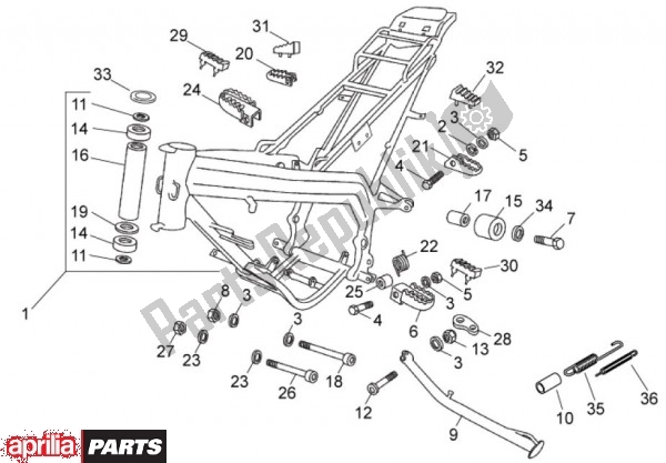 Alle Teile für das Frame des Aprilia RX-SX 74 50 2011 - 2012