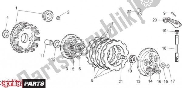 Todas as partes de Embreagem do Aprilia RX-SX 74 50 2011 - 2012