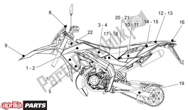 Todas las partes para Plaatjes de Aprilia RX-SX 74 50 2011 - 2012