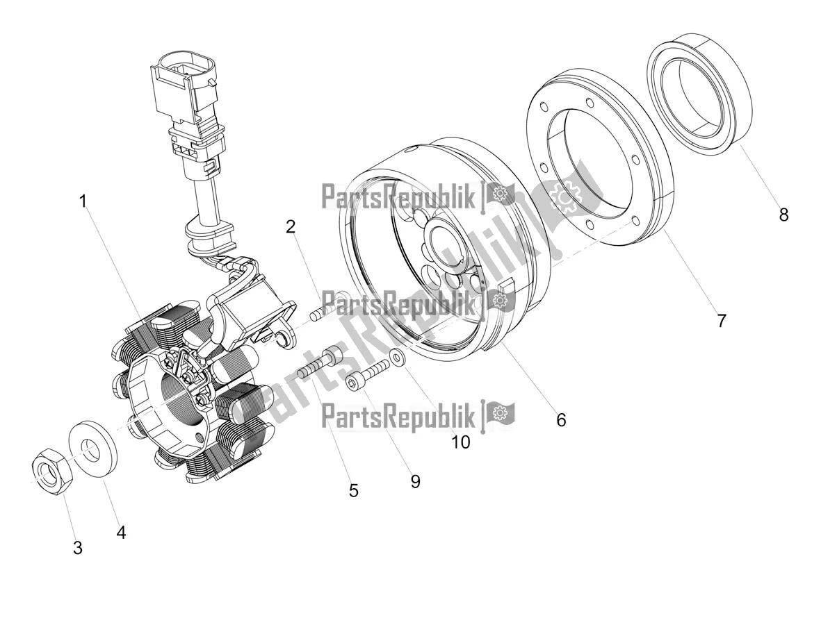 Tutte le parti per il Cdi Magneto Assy / Unità Di Accensione del Aprilia RX 125 2018