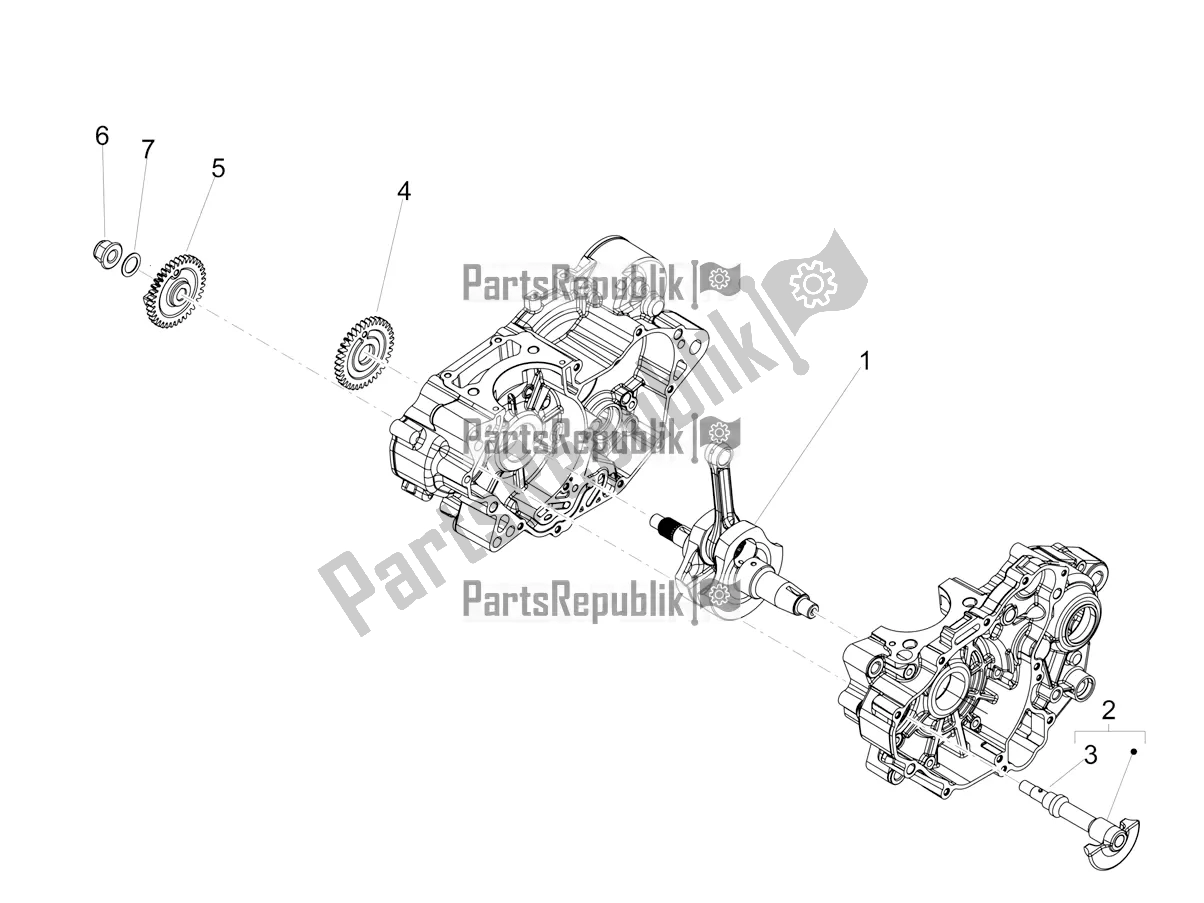 All parts for the Crankshaft of the Aprilia RX 125 2018