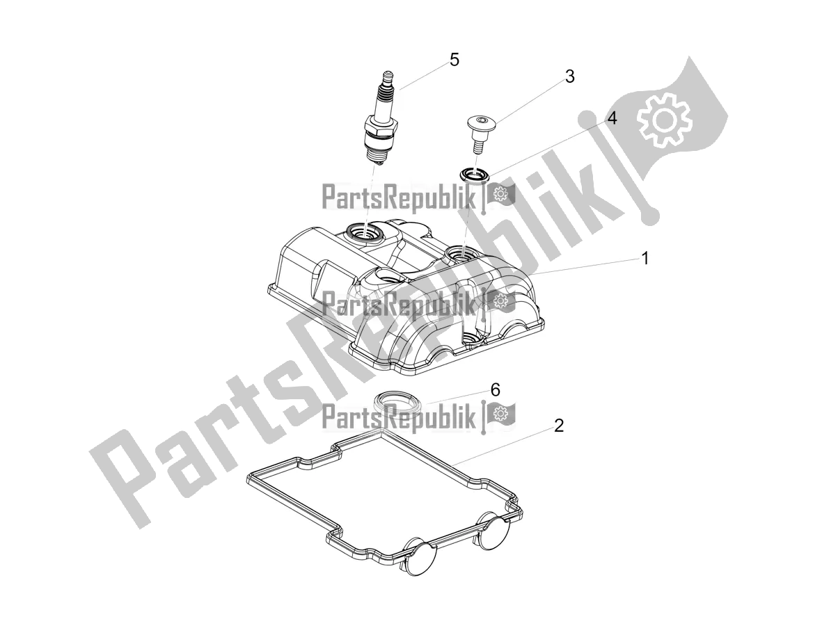 Alle onderdelen voor de Kleppendeksel van de Aprilia RX 125 2018