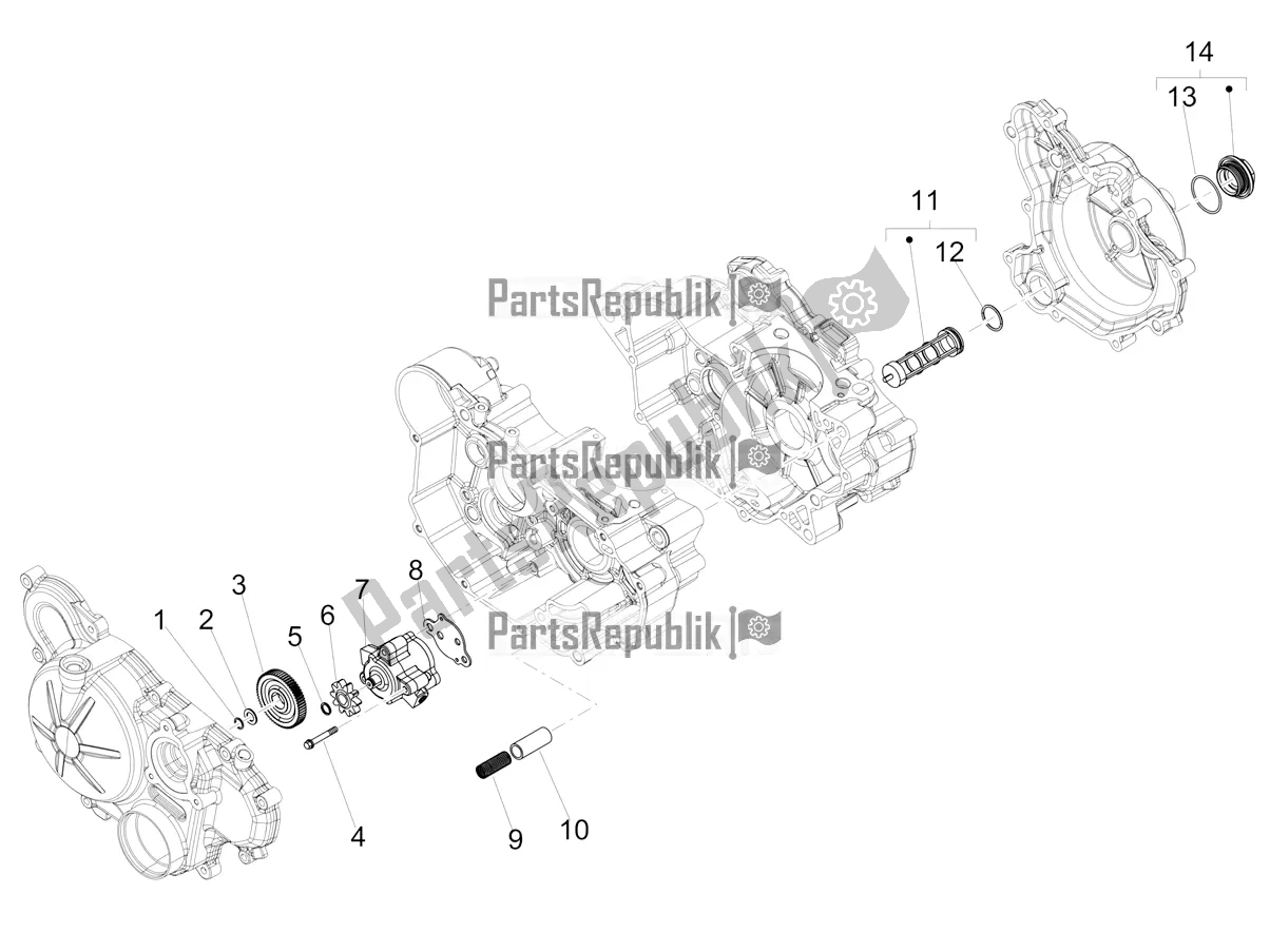 Todas las partes para Bomba De Aceite de Aprilia RX 125 2018