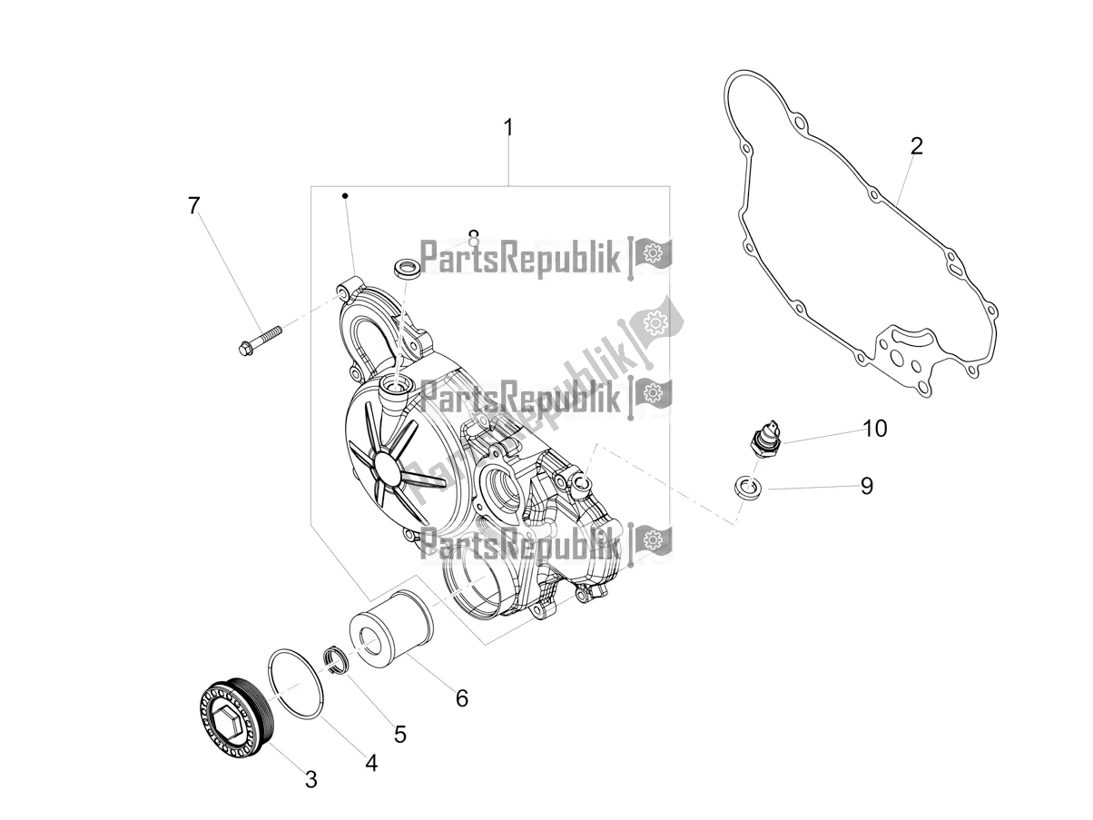 Todas as partes de Tampa Da Embreagem do Aprilia RX 125 2019