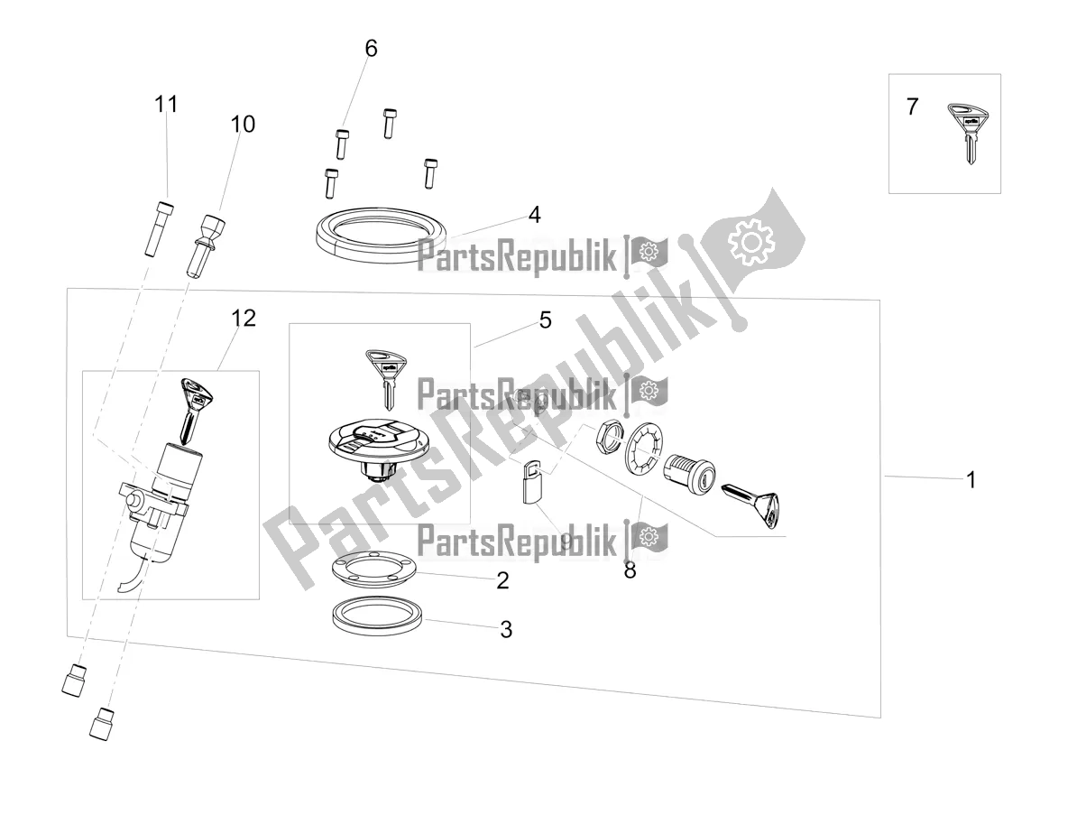 Toutes les pièces pour le Serrures du Aprilia RX 125 2019