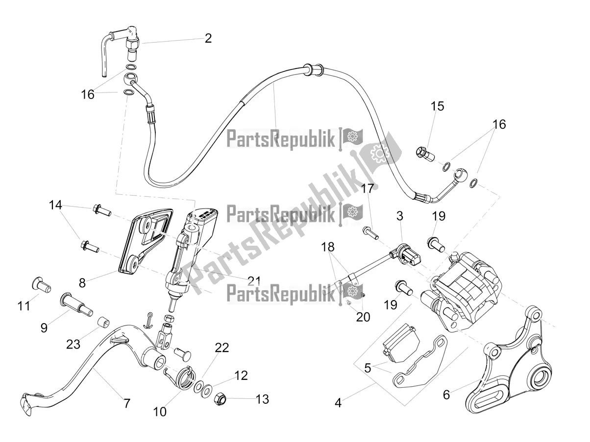 Todas las partes para Sistema De Freno Trasero de Aprilia RX 125 2019