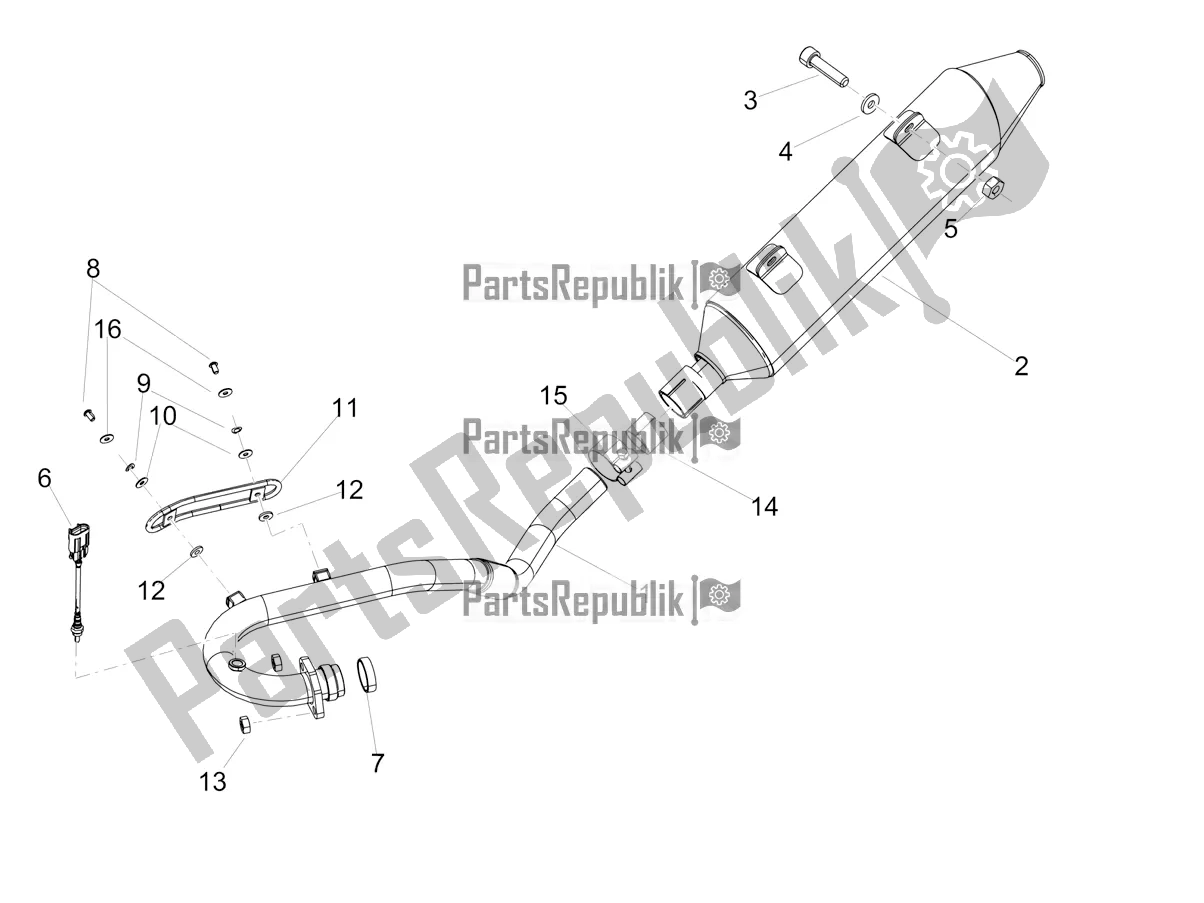 Todas as partes de Silenciador do Aprilia RX 125 2019