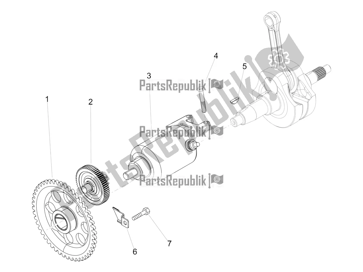 All parts for the Starter / Electric Starter of the Aprilia RX 125 2019