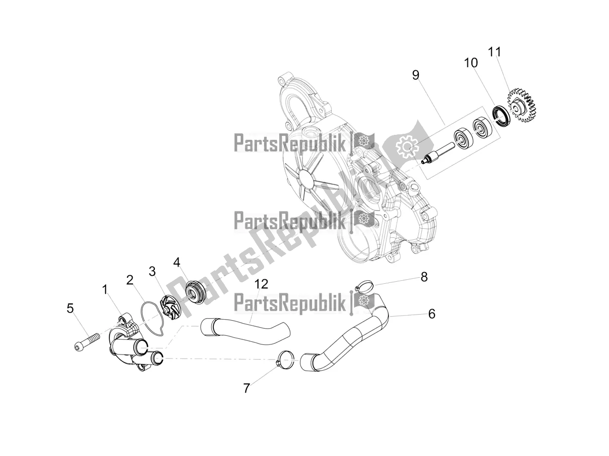 Alle Teile für das Wasserpumpe des Aprilia RX 125 2019