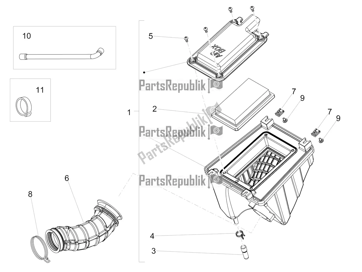 Toutes les pièces pour le Boite D'air du Aprilia RX 125 2020