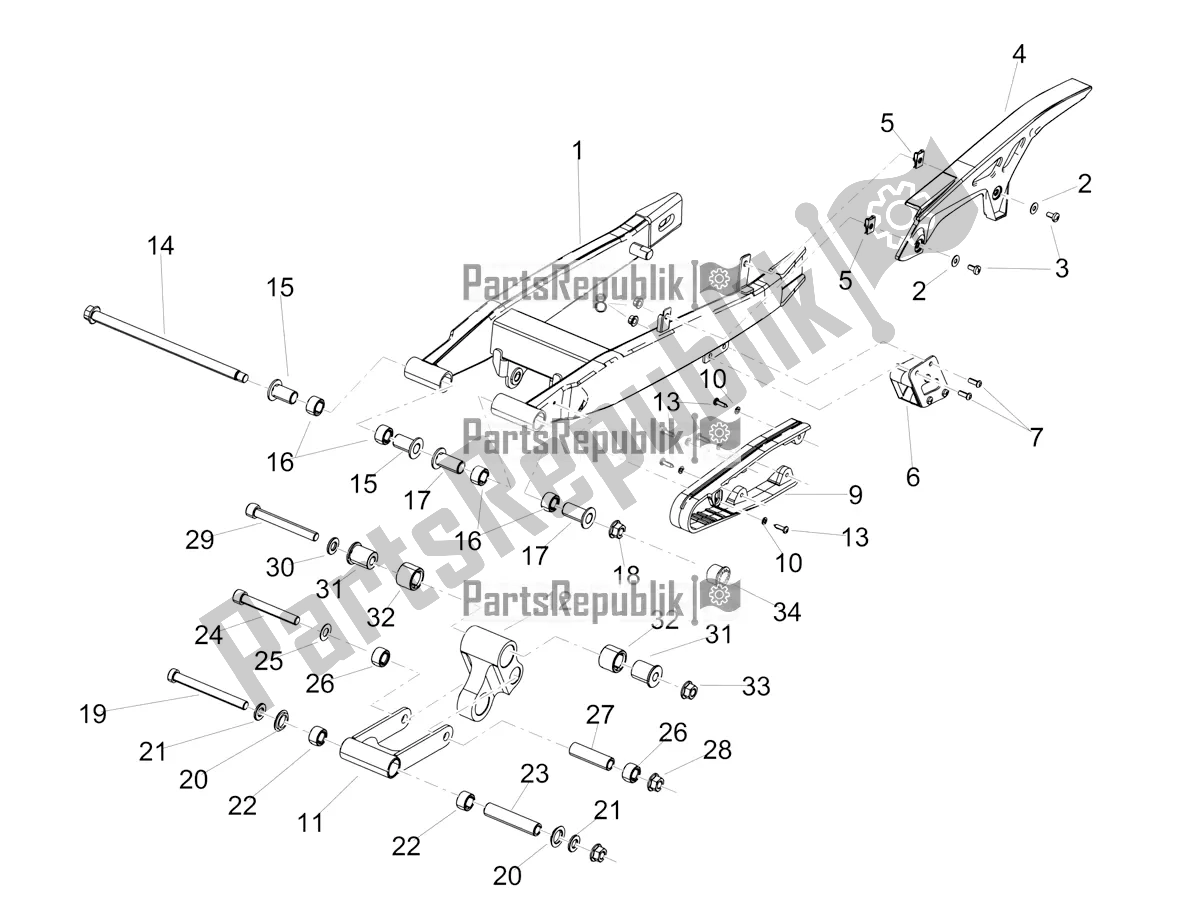 Tutte le parti per il Grande Forchetta del Aprilia RX 125 2020