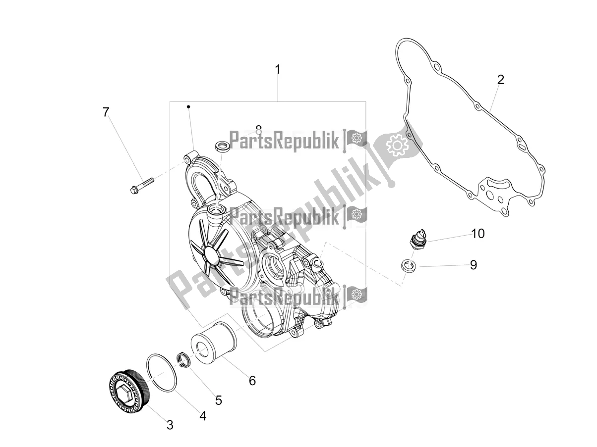 Tutte le parti per il Coperchio Frizione del Aprilia RX 125 2020