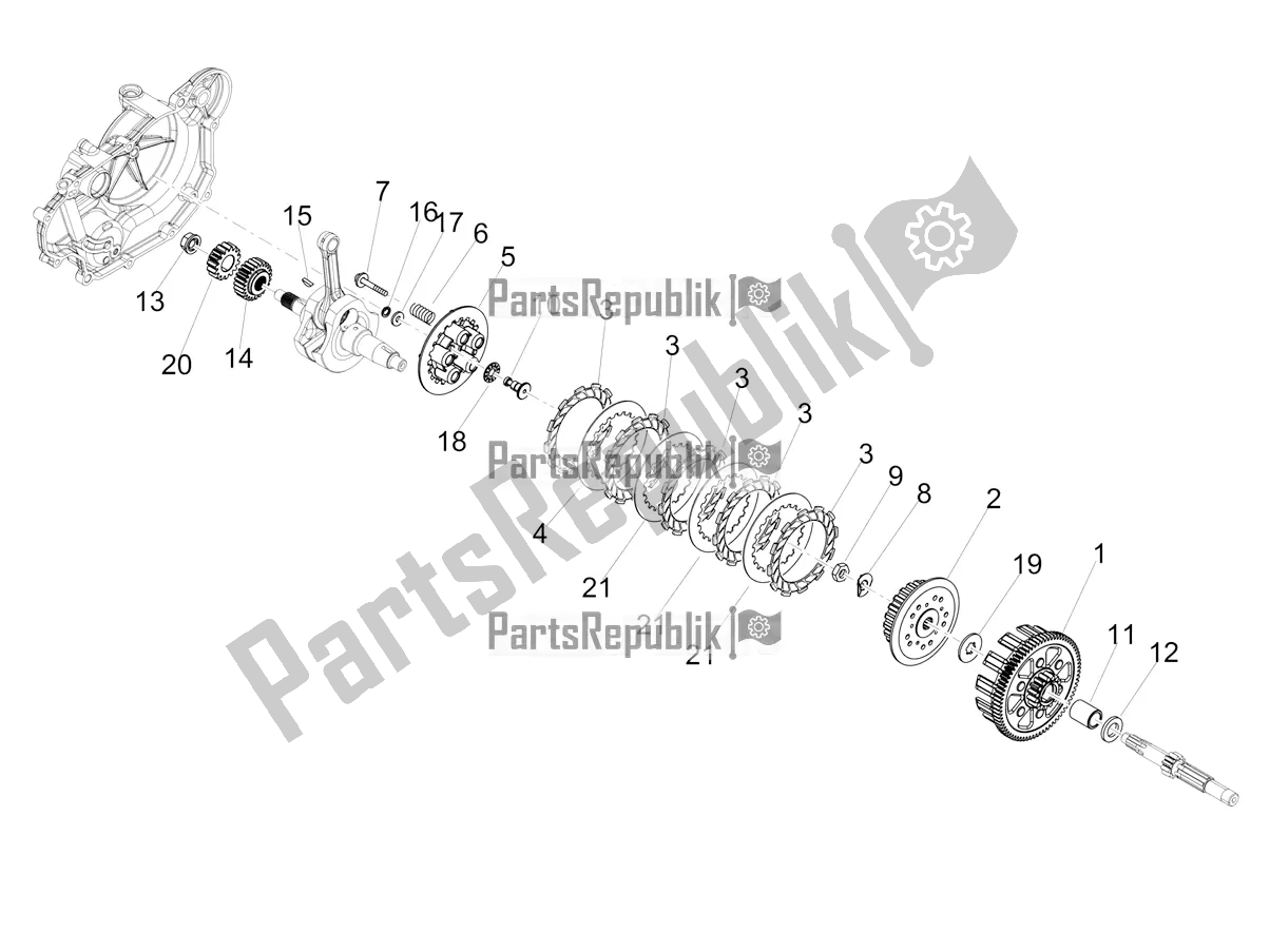 Alle onderdelen voor de Koppeling van de Aprilia RX 125 2020