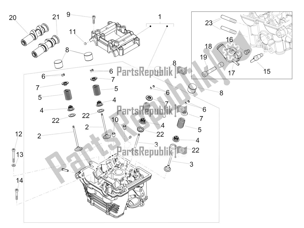 Todas las partes para Culata - Válvulas de Aprilia RX 125 2020