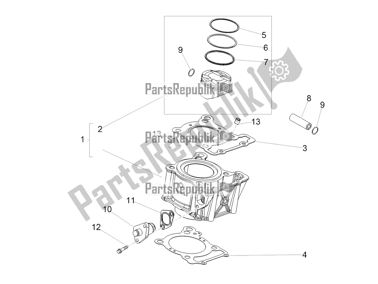 Toutes les pièces pour le Cylindre - Piston du Aprilia RX 125 2020