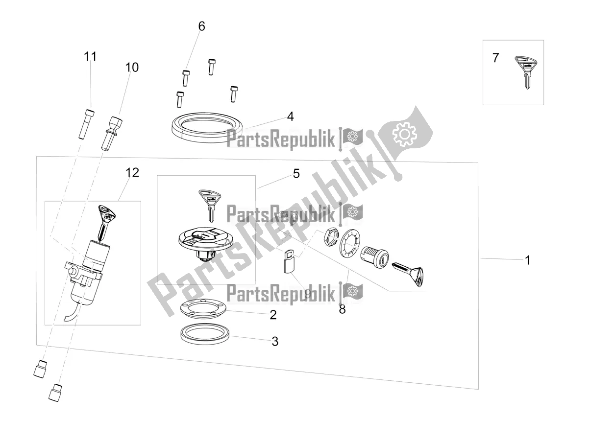 All parts for the Locks of the Aprilia RX 125 2020