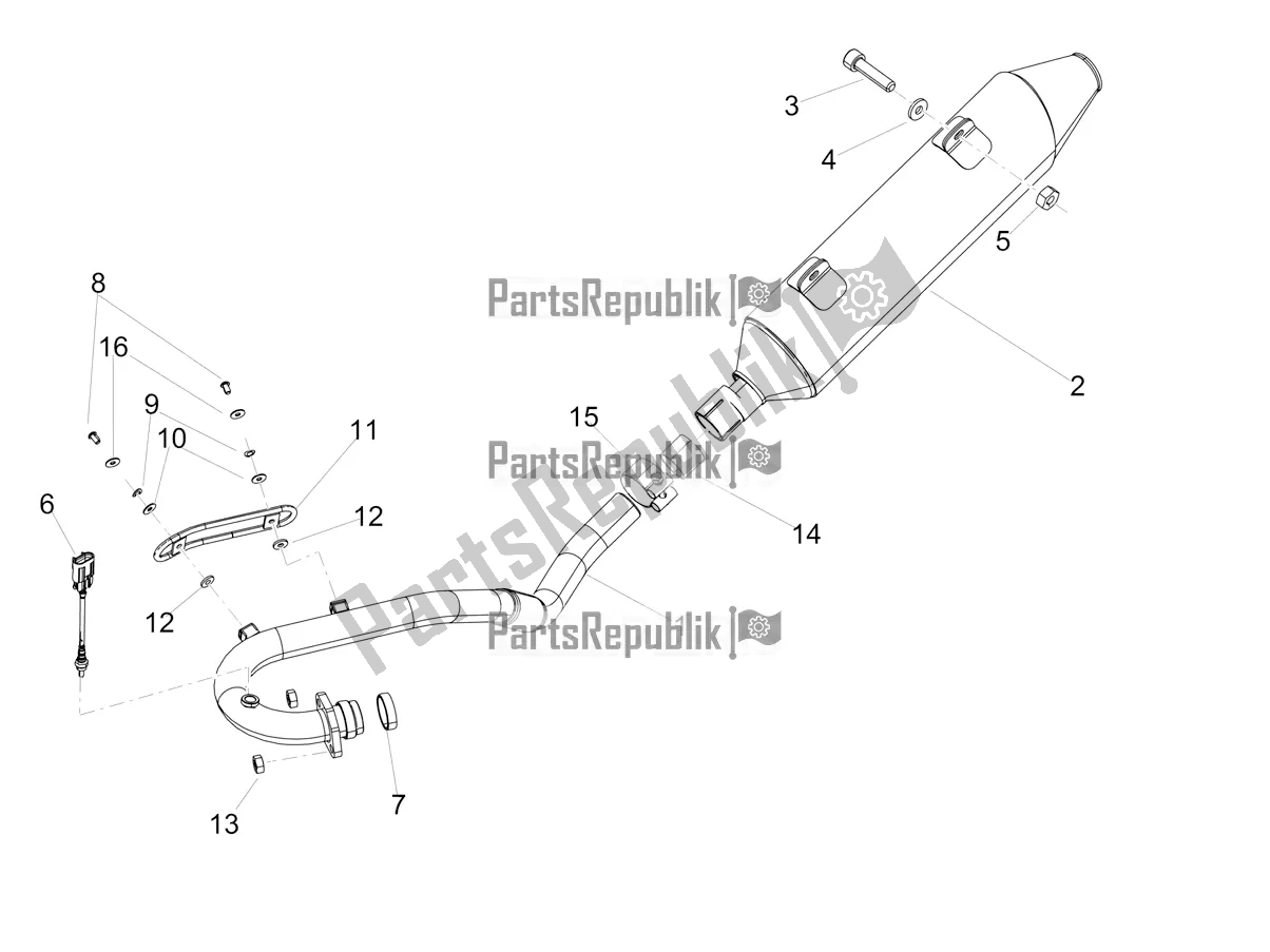 Todas las partes para Silenciador de Aprilia RX 125 2020