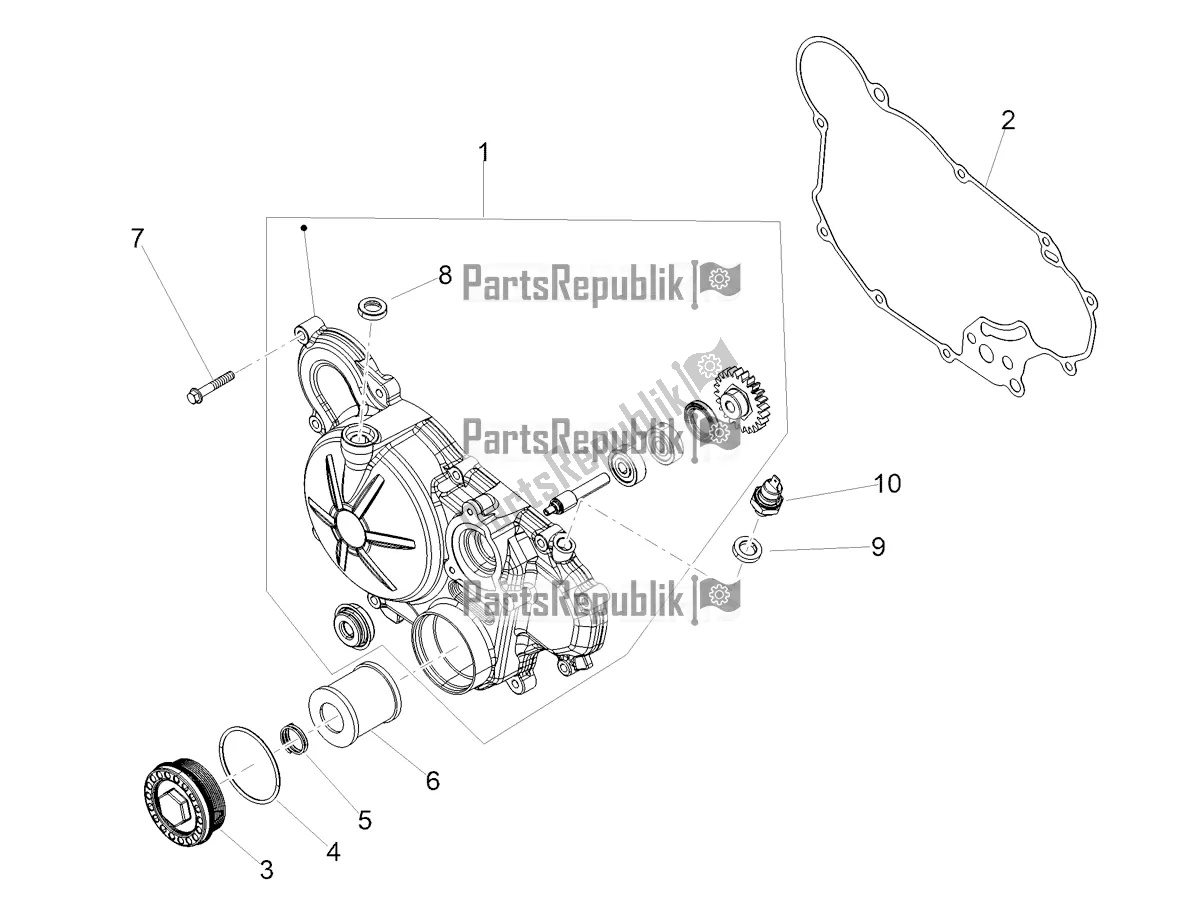 Tutte le parti per il Coperchio Frizione del Aprilia RX 125 2021