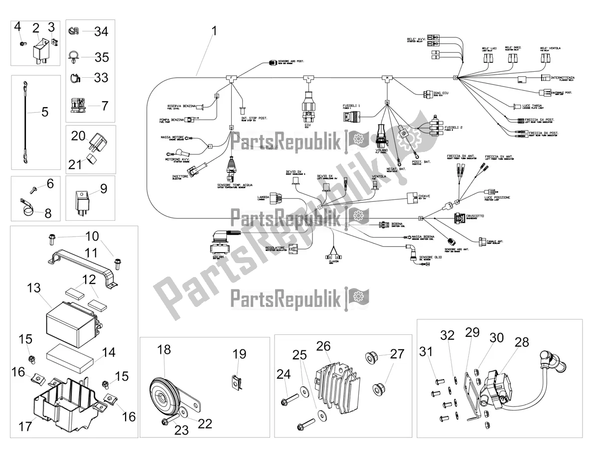 All parts for the Electrical System of the Aprilia RX 125 2021