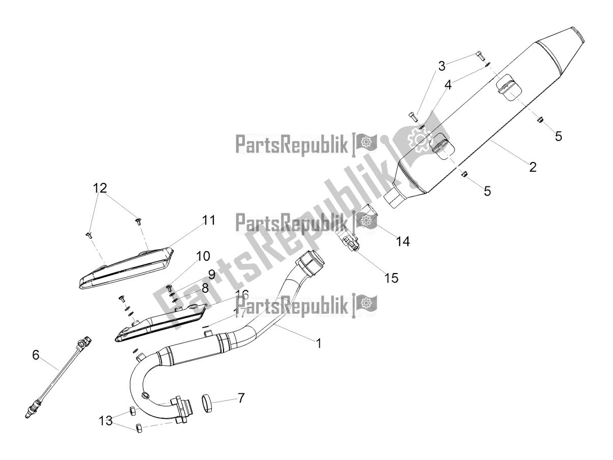 Tutte le parti per il Silenziatore del Aprilia RX 125 2021