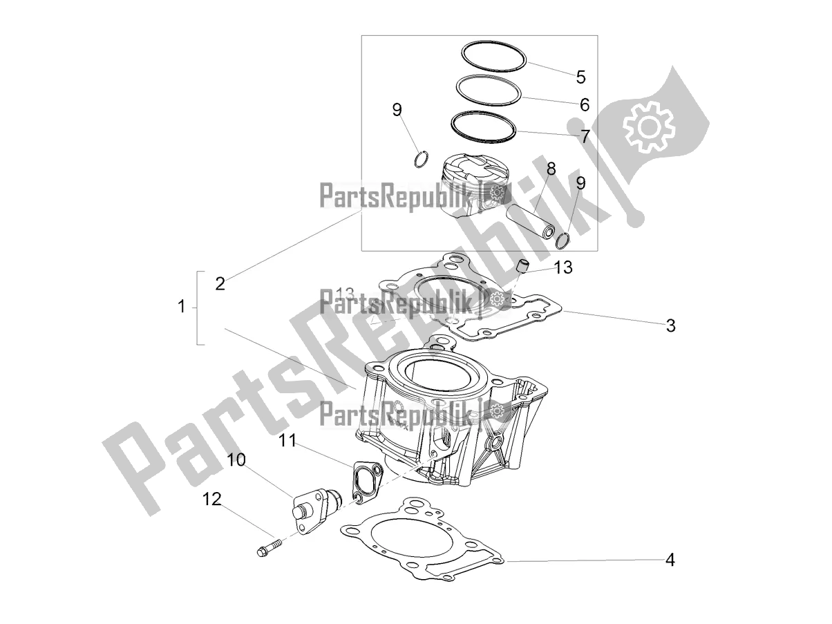 All parts for the Cylinder - Piston of the Aprilia RX 125 2022
