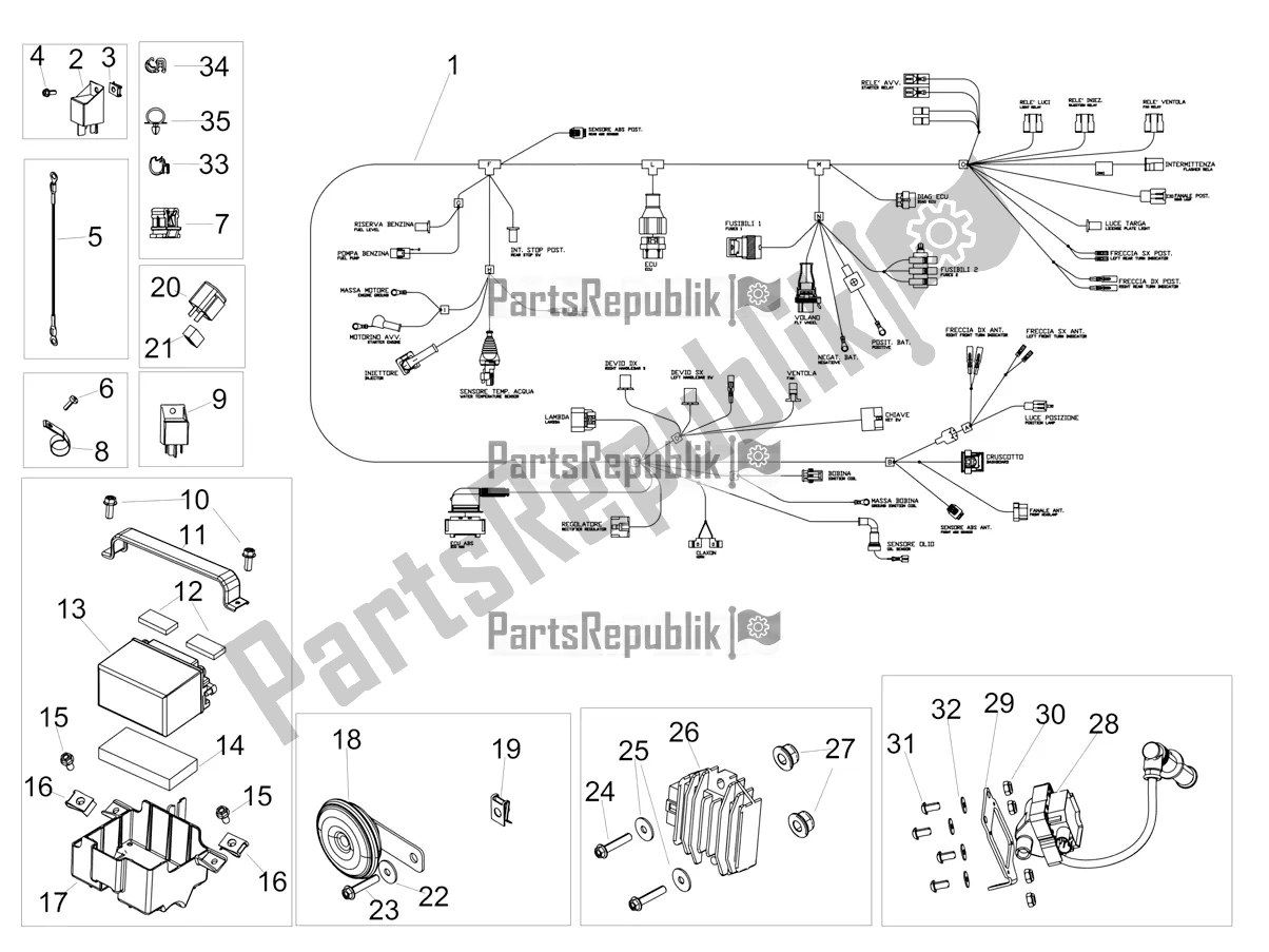 Tutte le parti per il Sistema Elettrico del Aprilia RX 125 2022