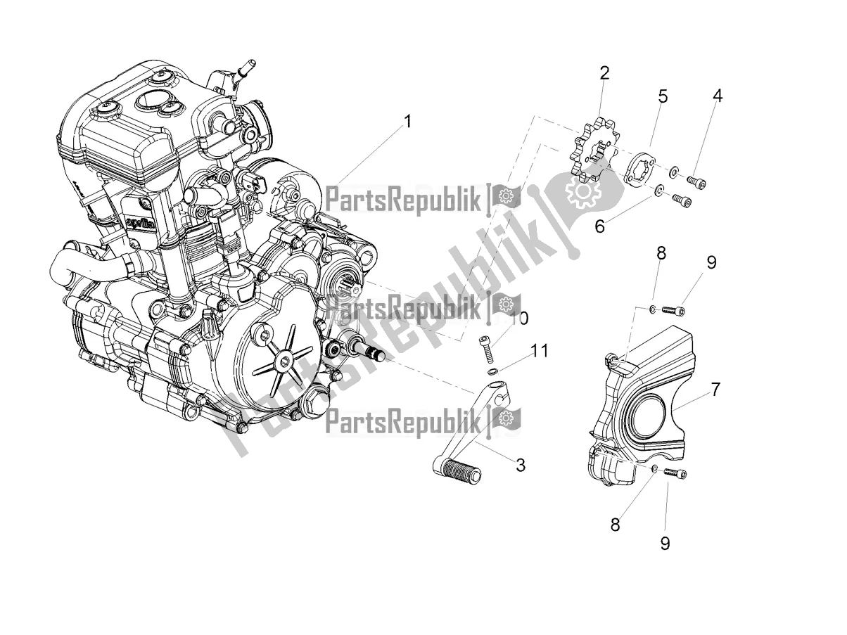 Alle onderdelen voor de Motor-completerende Deel-hendel van de Aprilia RX 125 2022