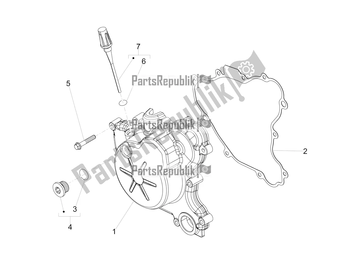 Todas as partes de Tampa Do Volante do Aprilia RX 125 2022