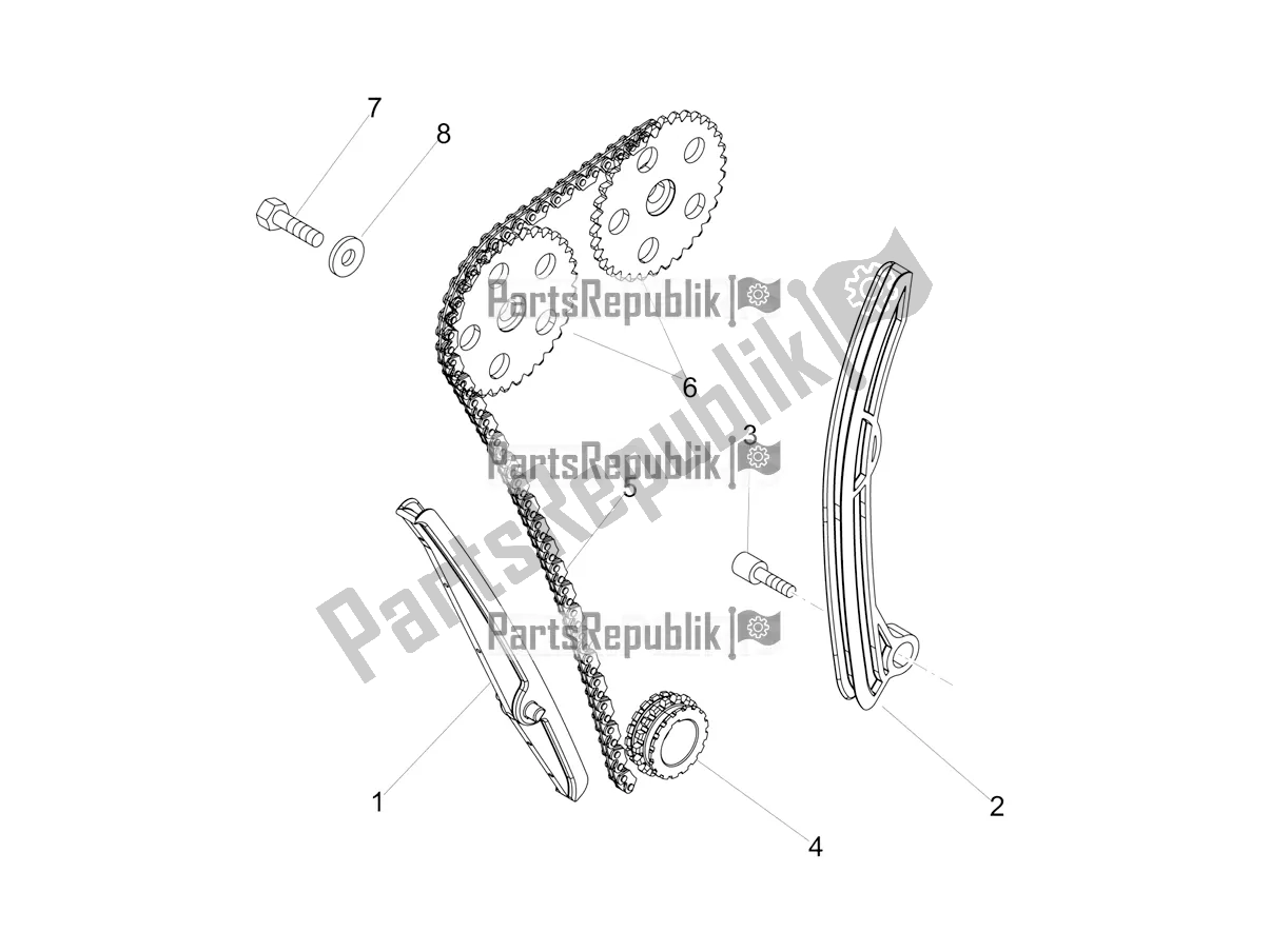 All parts for the Front Cylinder Timing System of the Aprilia RX 125 2022