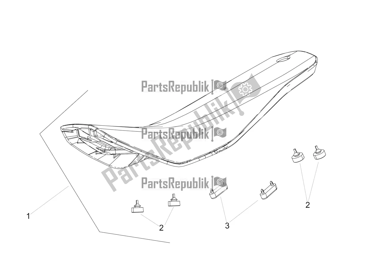 All parts for the Saddle of the Aprilia RX 125 2022