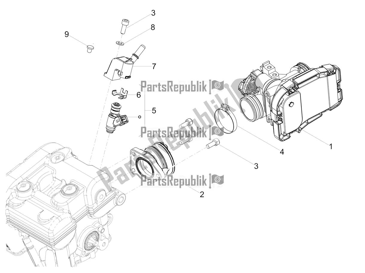 Todas as partes de Corpo Do Acelerador do Aprilia RX 125 2022